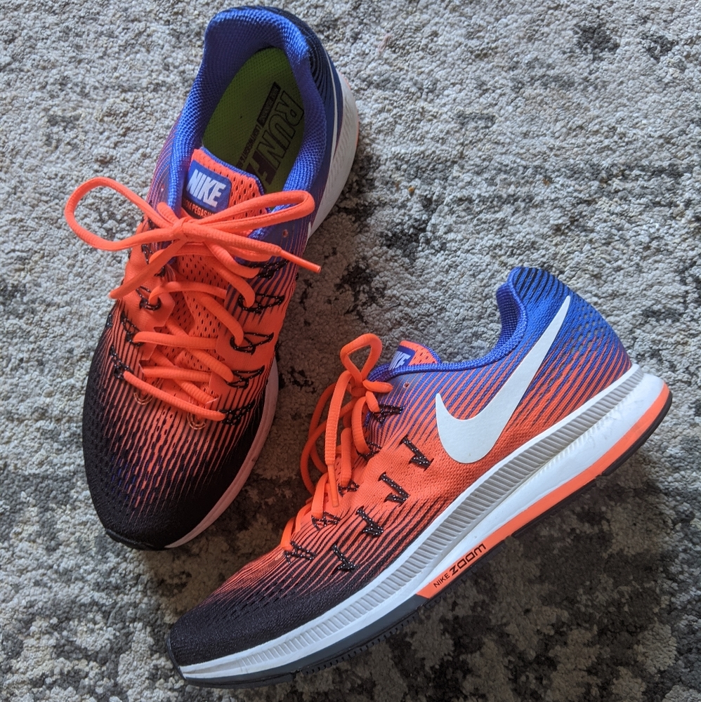 Nike Zoom Pegasus Orange and Blue Men's 11